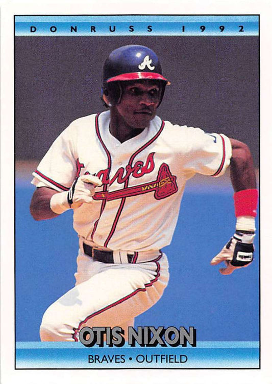 1992 Donruss Baseball #41 Otis Nixon  Atlanta Braves  Image 1
