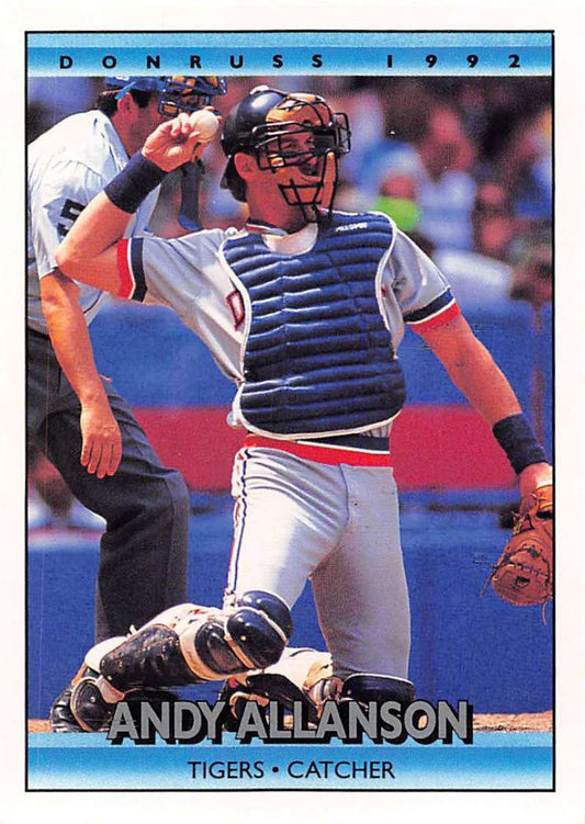 1992 Donruss Baseball #42 Andy Allanson  Detroit Tigers  Image 1
