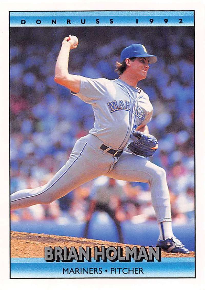1992 Donruss Baseball #43 Brian Holman Seattle Mariners Image 1