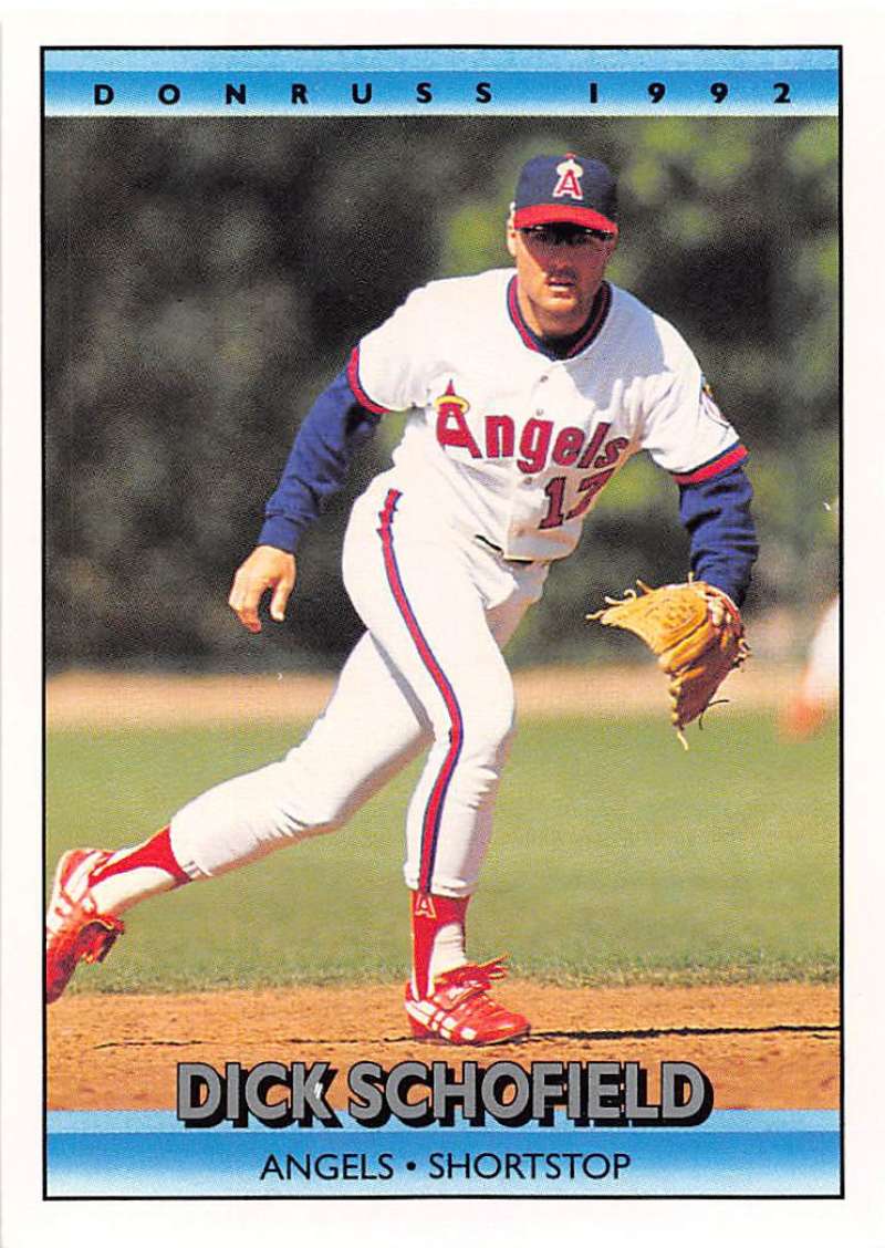 1992 Donruss Baseball #44 Dick Schofield California Angels Image 1