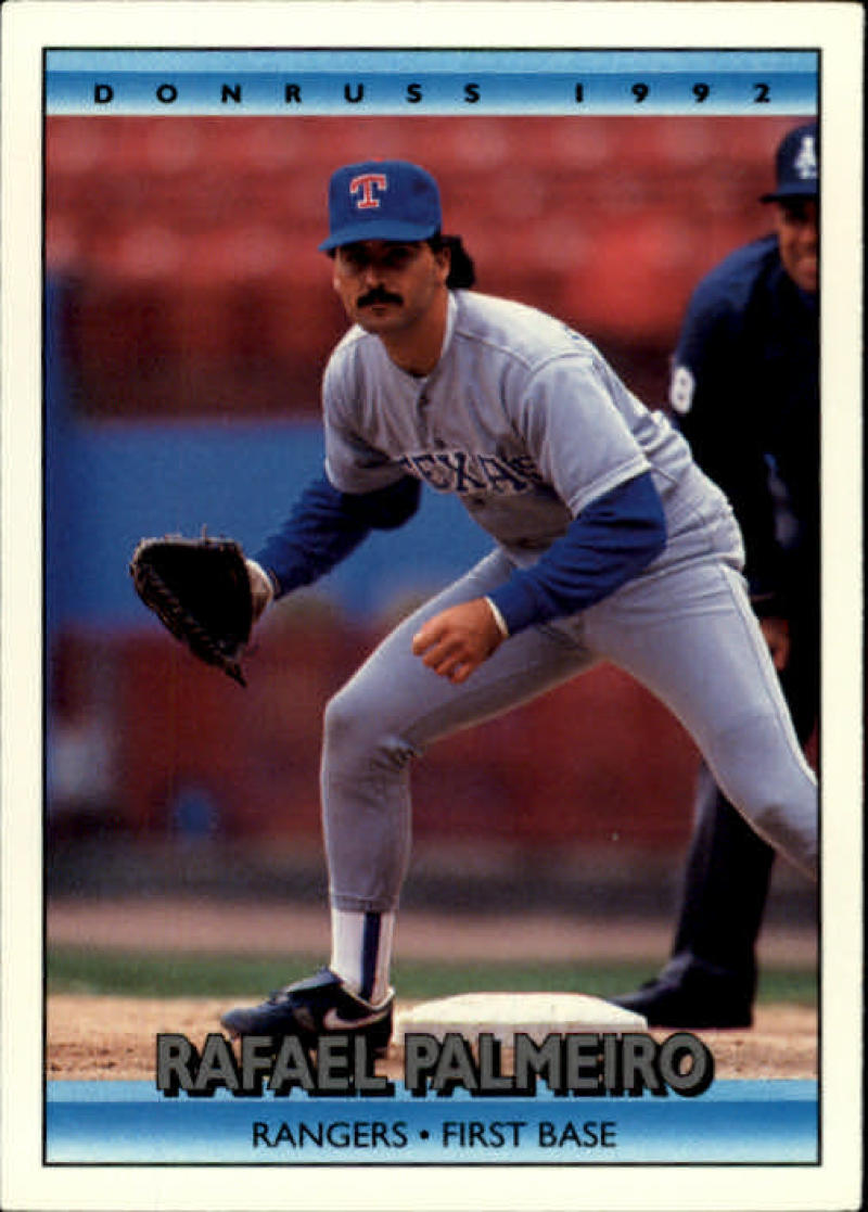 1992 Donruss Baseball #46 Rafael Palmeiro Texas Rangers Image 1