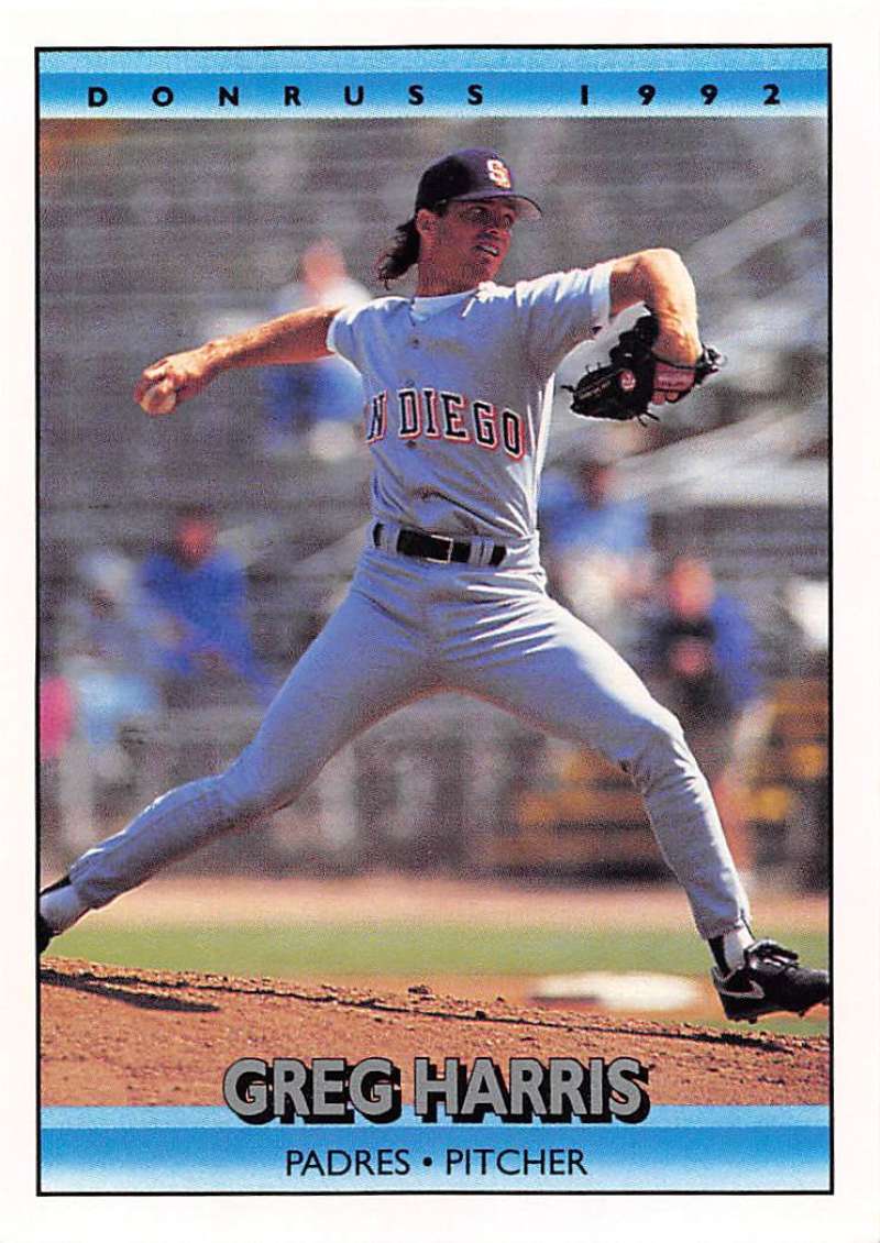 1992 Donruss Baseball #49 Greg Harris San Diego Padres Image 1