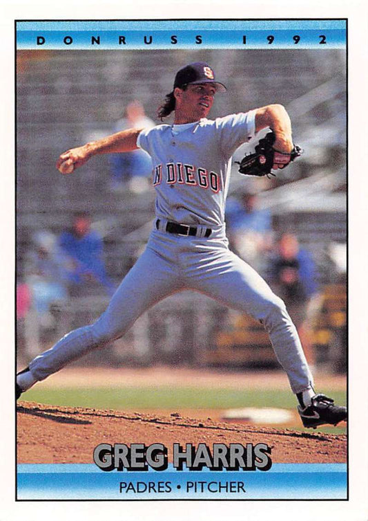 1992 Donruss Baseball #49 Greg Harris  San Diego Padres  Image 1