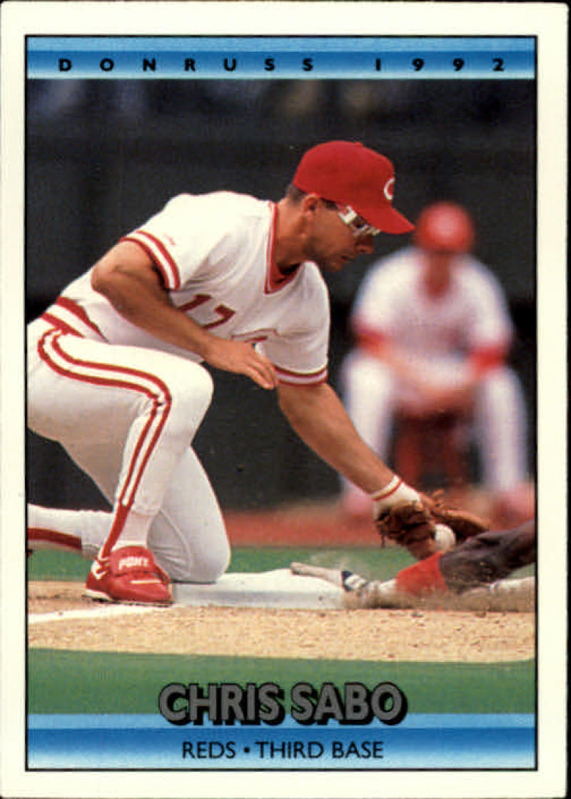 1992 Donruss Baseball #50 Chris Sabo Cincinnati Reds Image 1