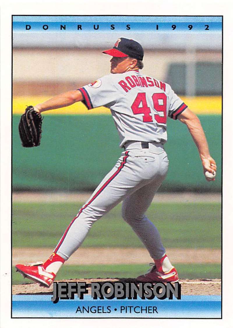 1992 Donruss Baseball #59 Jeff Robinson California Angels Image 1