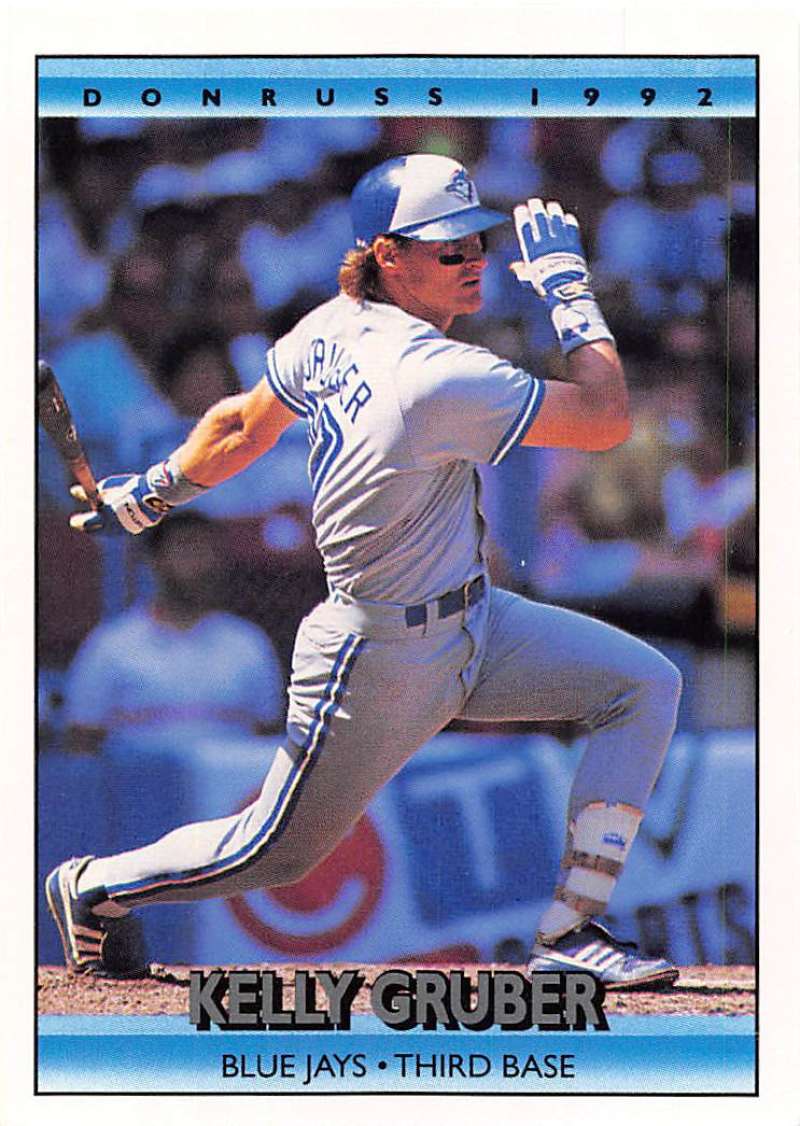 1992 Donruss Baseball #65 Kelly Gruber Toronto Blue Jays Image 1
