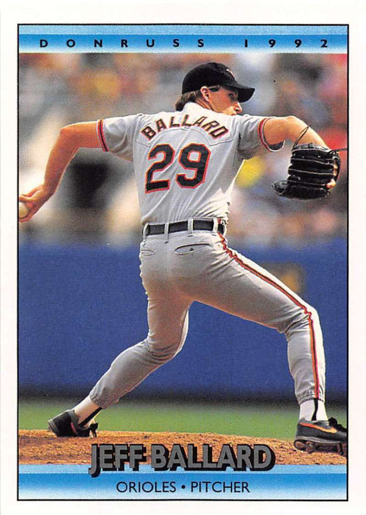 1992 Donruss Baseball #74 Jeff Ballard  Baltimore Orioles  Image 1