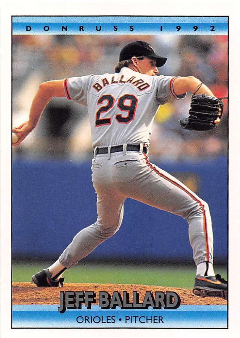 1992 Donruss Baseball #74 Jeff Ballard Baltimore Orioles Image 1