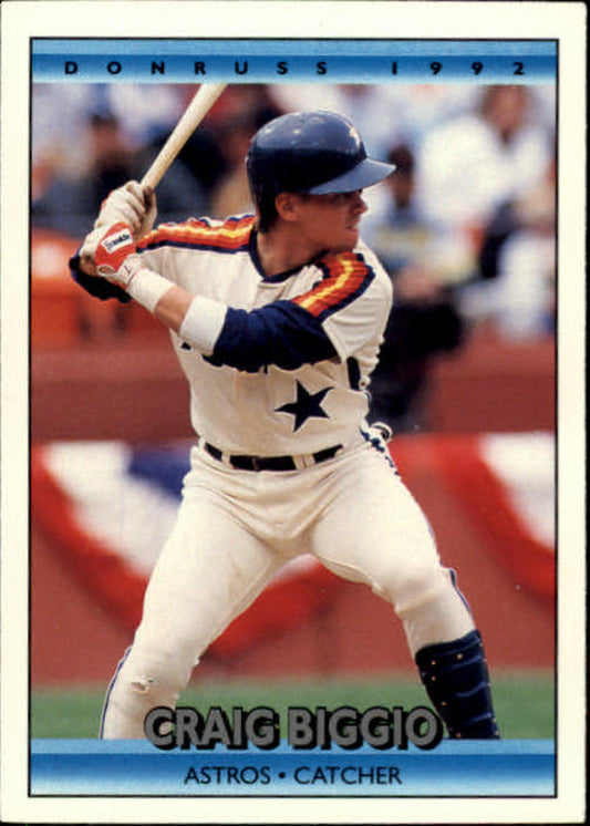 1992 Donruss Baseball #75 Craig Biggio  Houston Astros  Image 1