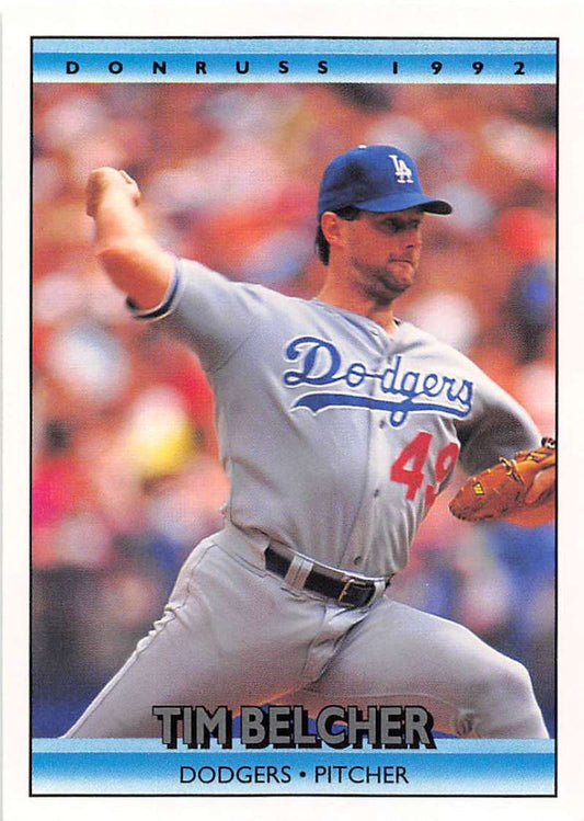 1992 Donruss Baseball #78 Tim Belcher  Los Angeles Dodgers  Image 1