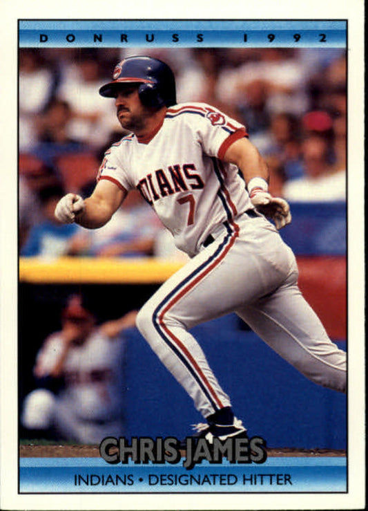 1992 Donruss Baseball #82 Chris James  Cleveland Indians  Image 1