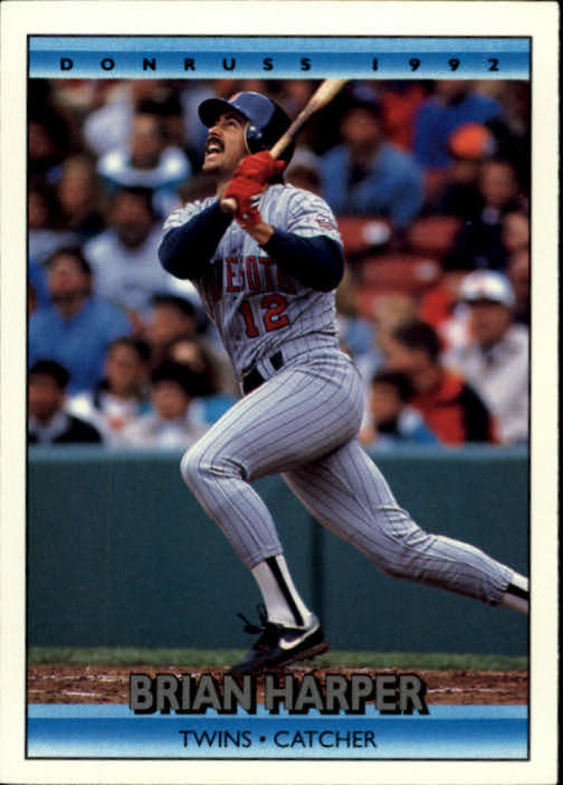 1992 Donruss Baseball #83 Brian Harper Minnesota Twins Image 1