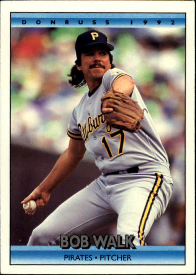 1992 Donruss Baseball #88 Bob Walk Pittsburgh Pirates Image 1