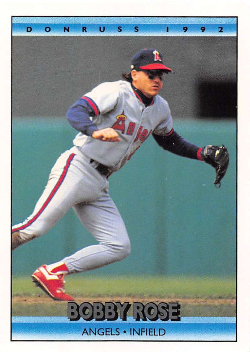 1992 Donruss Baseball #90 Bobby Rose California Angels Image 1