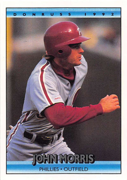 1992 Donruss Baseball #92 John Morris  Philadelphia Phillies  Image 1