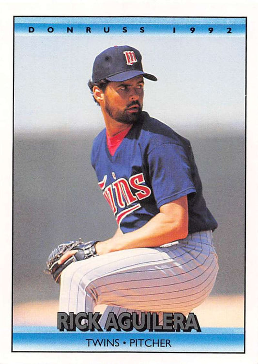 1992 Donruss Baseball #95 Rick Aguilera  Minnesota Twins  Image 1