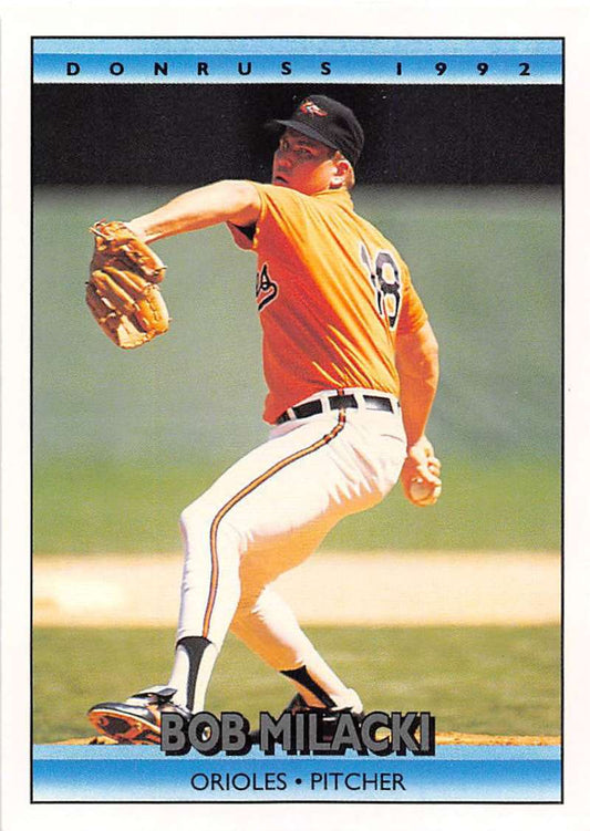 1992 Donruss Baseball #101 Bob Milacki  Baltimore Orioles  Image 1