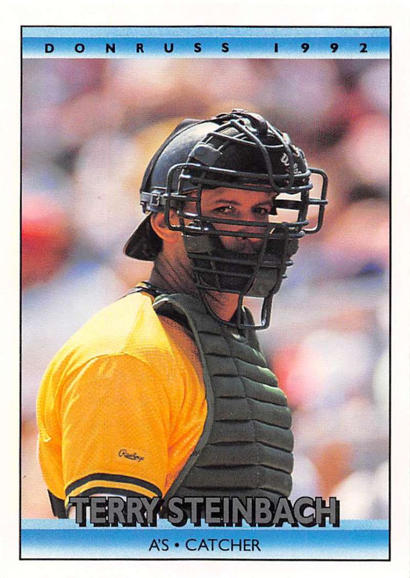 1992 Donruss Baseball #104 Terry Steinbach Oakland Athletics Image 1