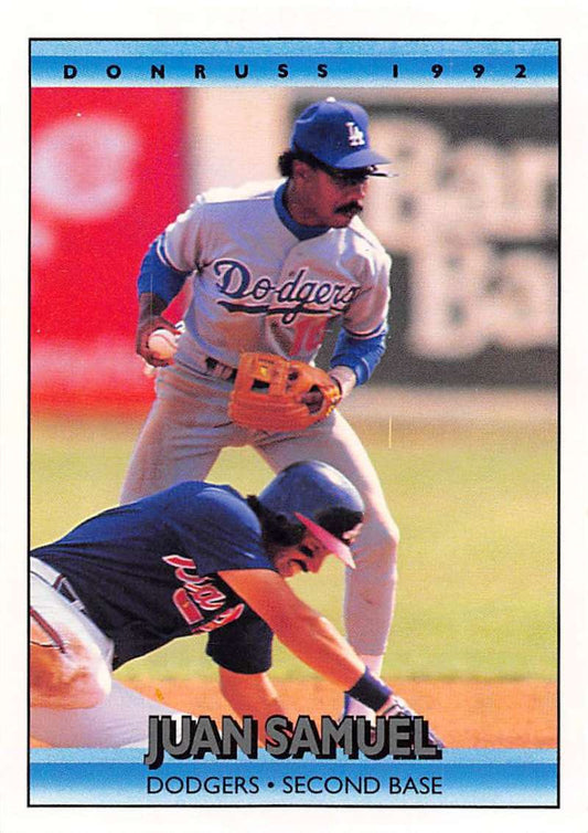 1992 Donruss Baseball #105 Juan Samuel  Los Angeles Dodgers  Image 1