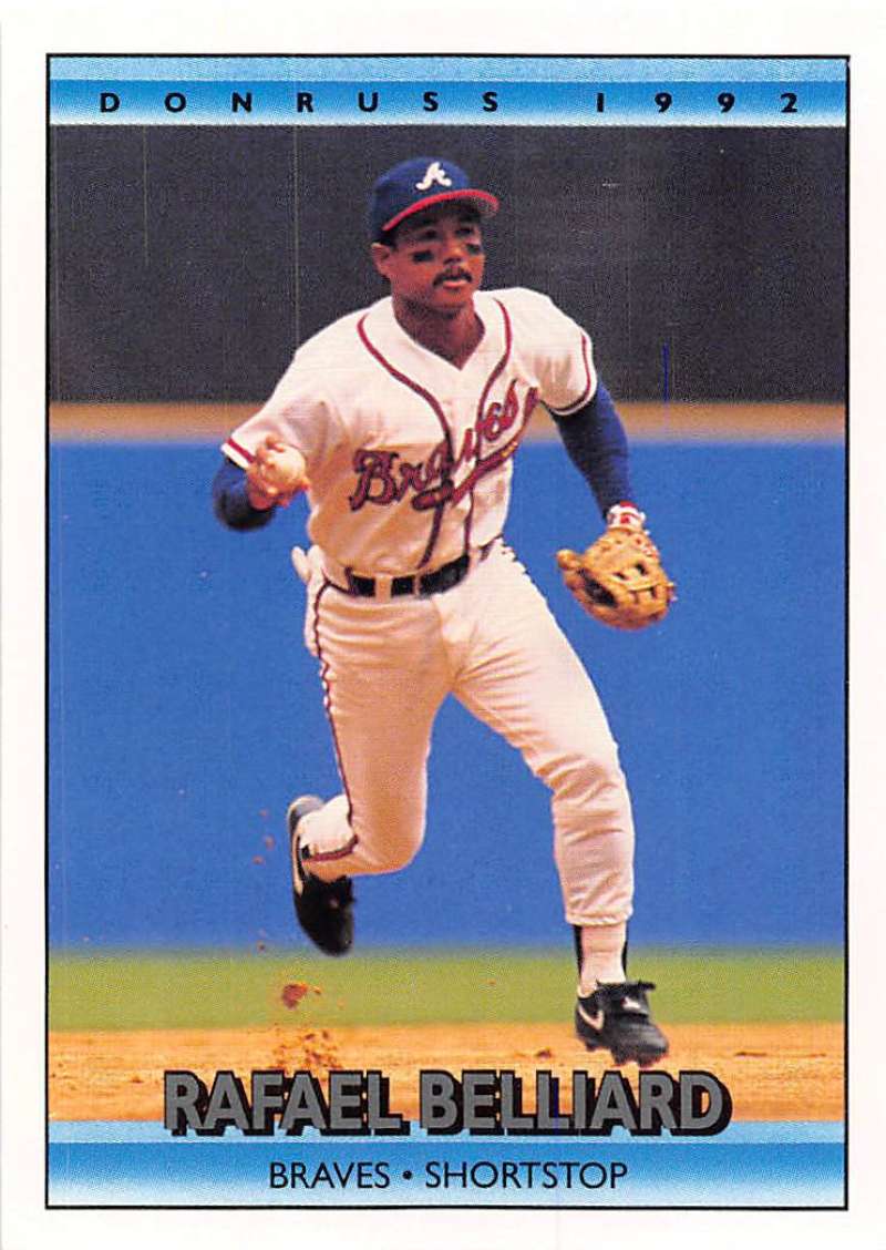 1992 Donruss Baseball #107 Rafael Belliard Atlanta Braves Image 1