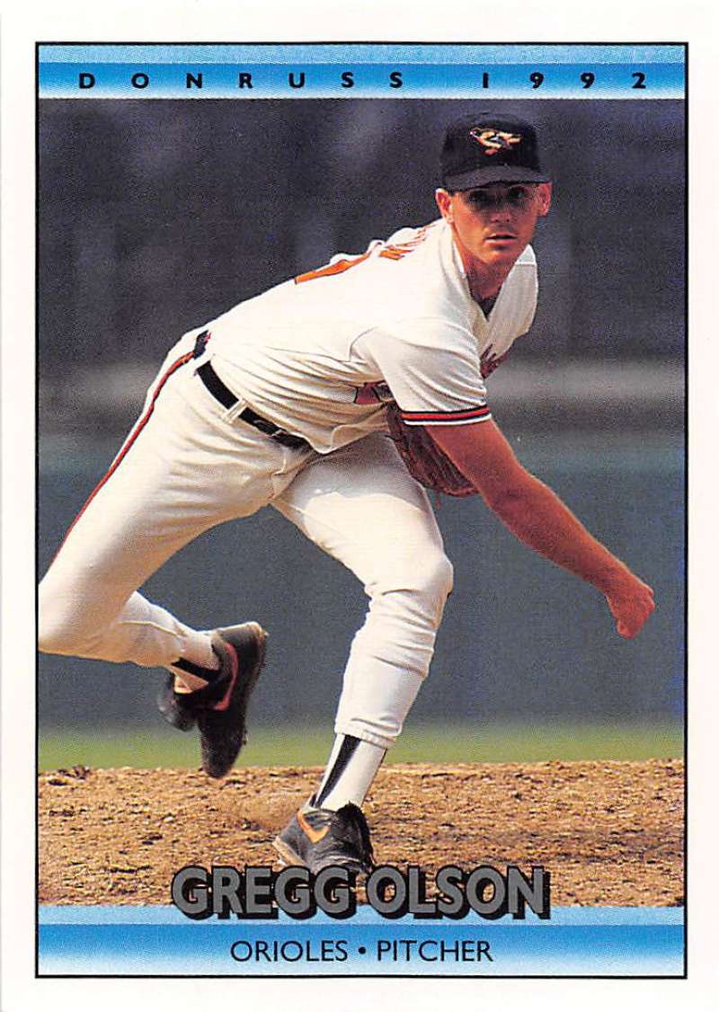 1992 Donruss Baseball #110 Gregg Olson Baltimore Orioles Image 1