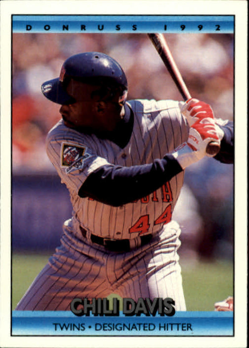 1992 Donruss Baseball #115 Chili Davis Minnesota Twins Image 1