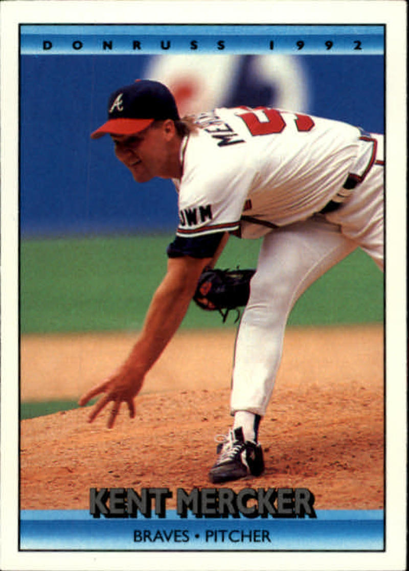 1992 Donruss Baseball #116 Kent Mercker Atlanta Braves Image 1