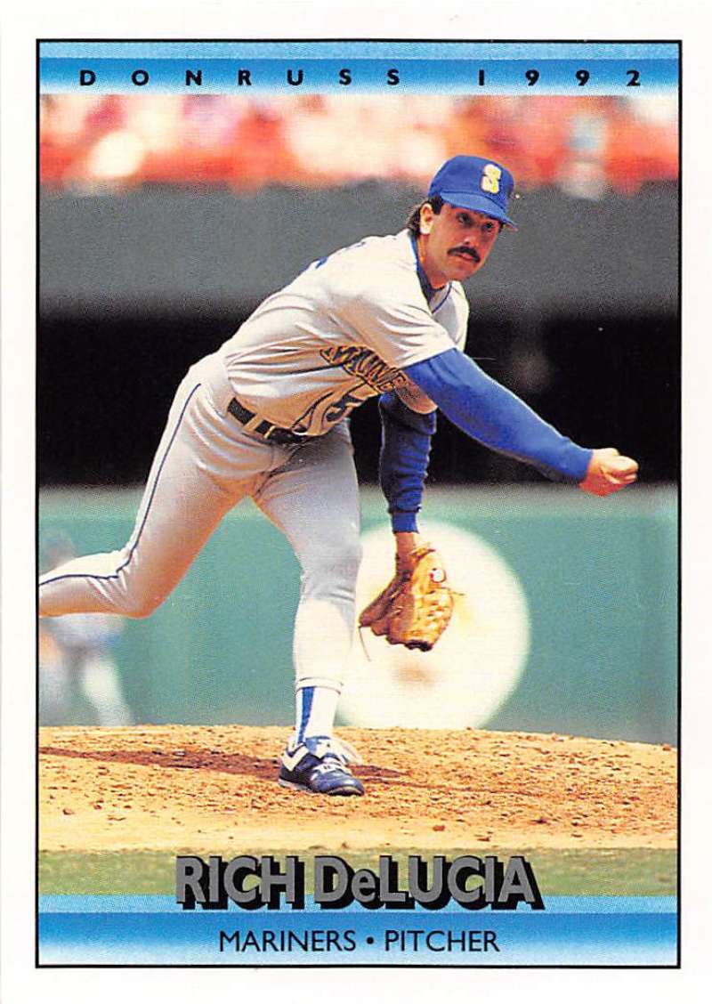1992 Donruss Baseball #118 Rich DeLucia Seattle Mariners Image 1