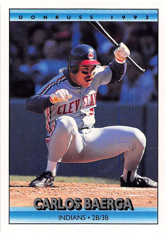 1992 Donruss Baseball #120 Carlos Baerga  Cleveland Indians  Image 1