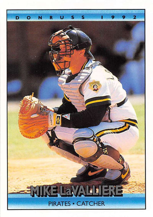 1992 Donruss Baseball #121 Mike LaValliere  Pittsburgh Pirates  Image 1