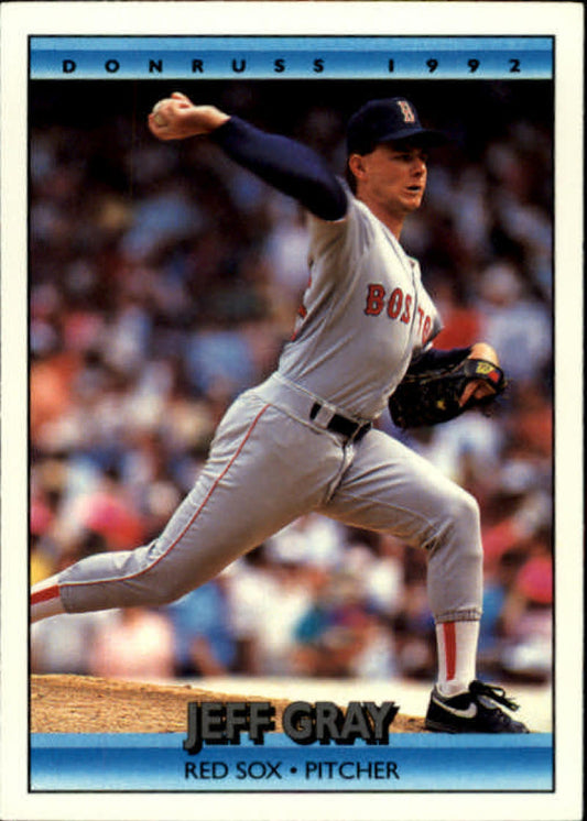1992 Donruss Baseball #122 Jeff Gray  Boston Red Sox  Image 1