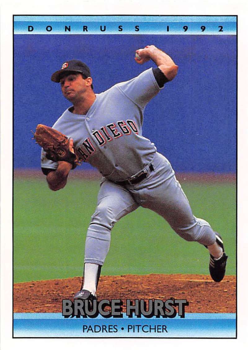1992 Donruss Baseball #123 Bruce Hurst San Diego Padres Image 1