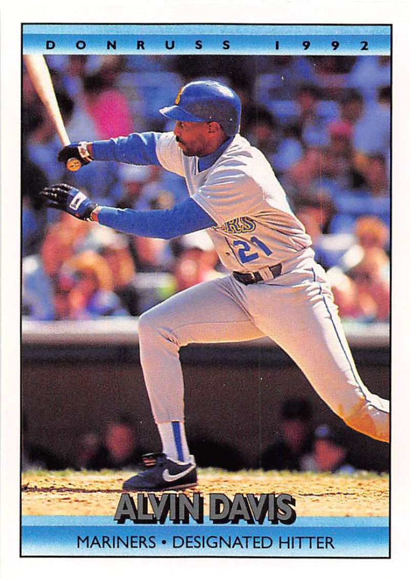 1992 Donruss Baseball #124 Alvin Davis Seattle Mariners Image 1
