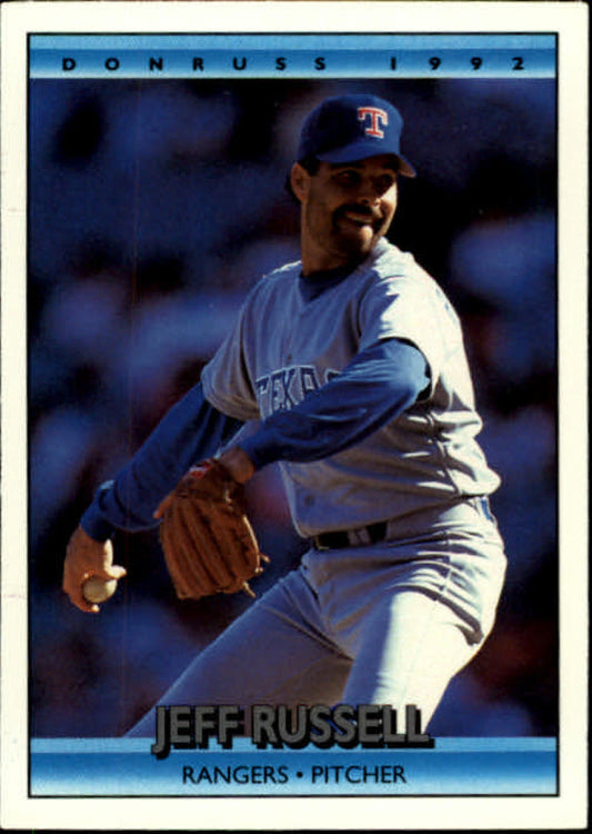 1992 Donruss Baseball #129 Jeff Russell  Texas Rangers  Image 1