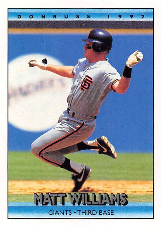 1992 Donruss Baseball #135 Matt Williams  San Francisco Giants  Image 1