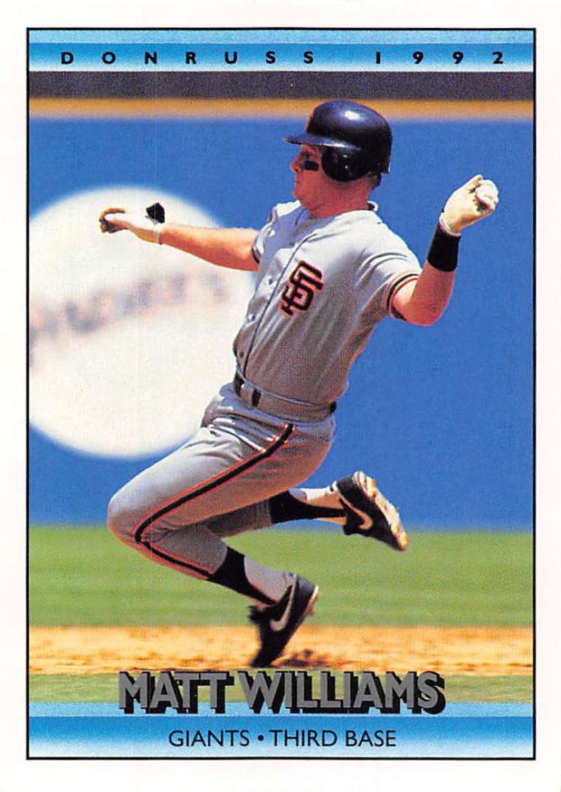 1992 Donruss Baseball #135 Matt Williams San Francisco Giants Image 1