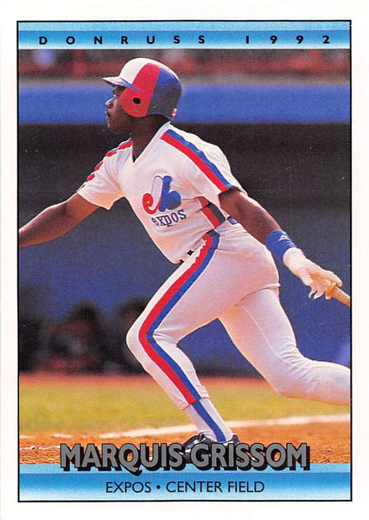 1992 Donruss Baseball #137 Marquis Grissom  Montreal Expos  Image 1