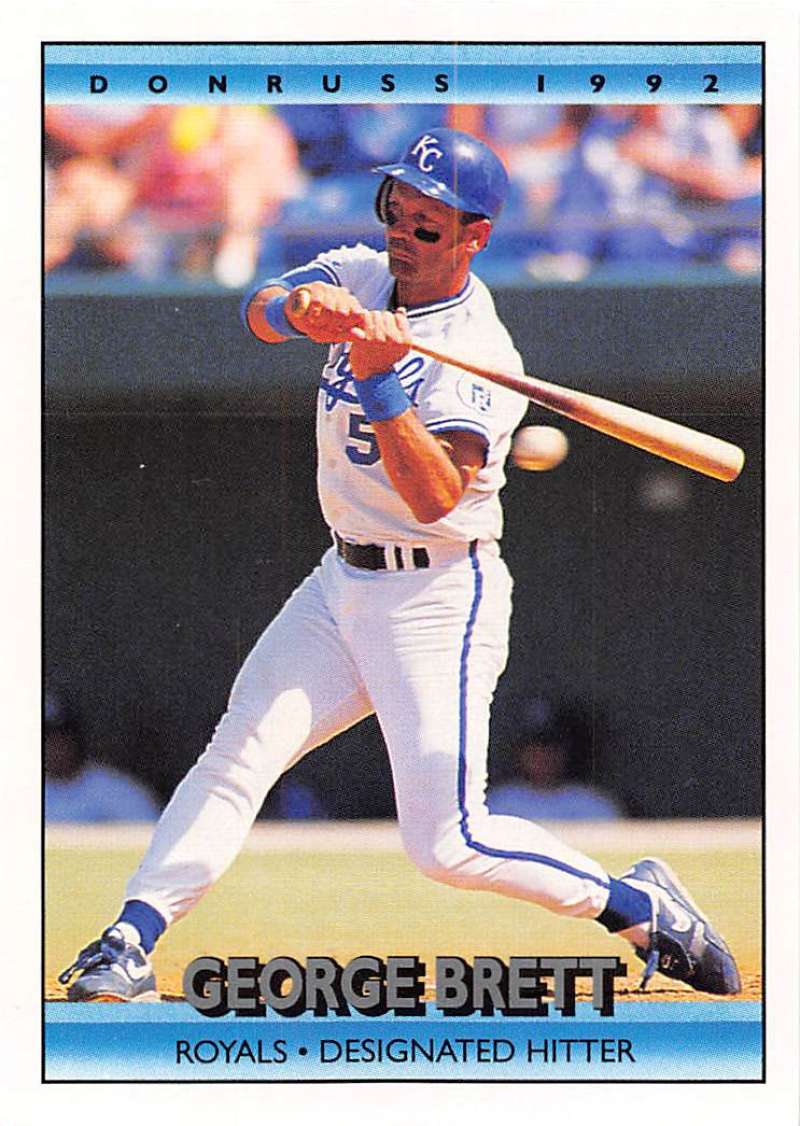 1992 Donruss Baseball #143 George Brett Kansas City Royals Image 1