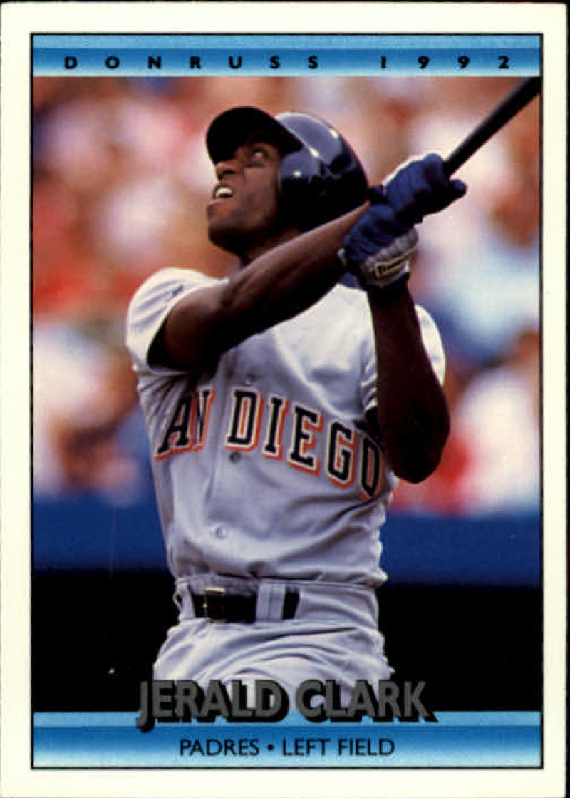 1992 Donruss Baseball #144 Jerald Clark San Diego Padres Image 1