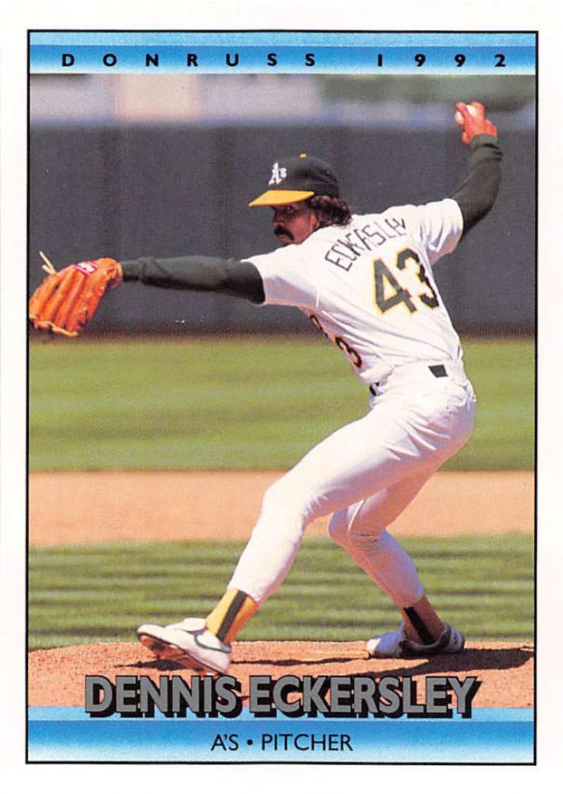 1992 Donruss Baseball #147 Dennis Eckersley Oakland Athletics Image 1
