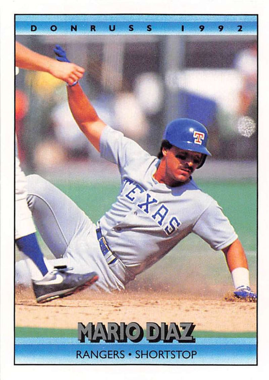 1992 Donruss Baseball #149 Mario Diaz  Texas Rangers  Image 1