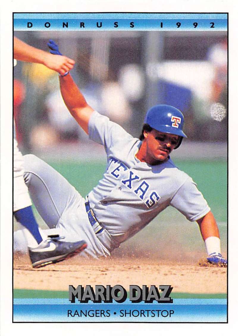 1992 Donruss Baseball #149 Mario Diaz Texas Rangers Image 1