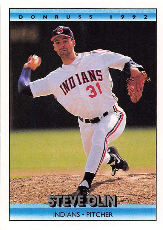 1992 Donruss Baseball #151 Steve Olin  Cleveland Indians  Image 1