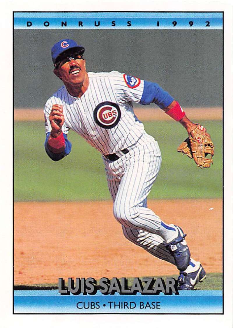1992 Donruss Baseball #152 Luis Salazar Chicago Cubs Image 1