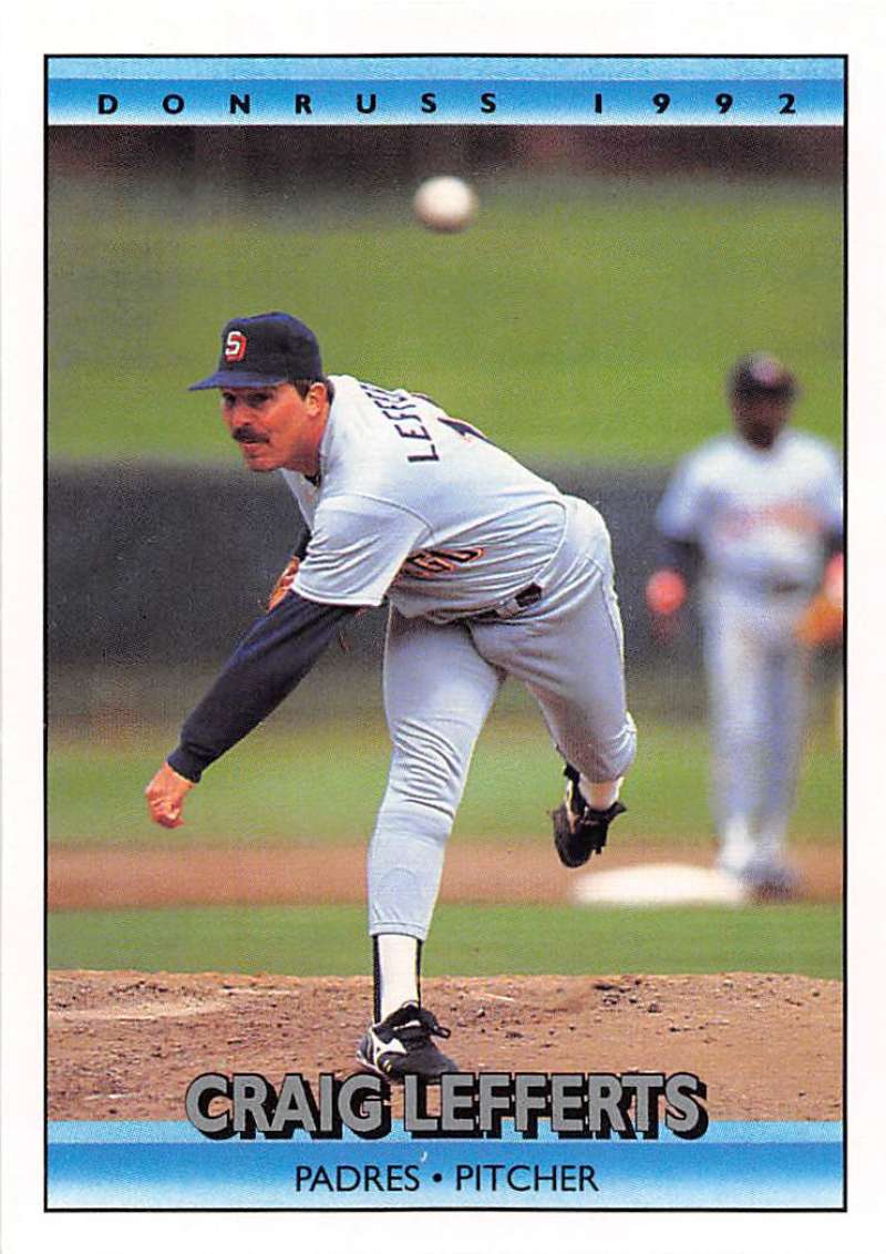1992 Donruss Baseball #162 Craig Lefferts San Diego Padres Image 1