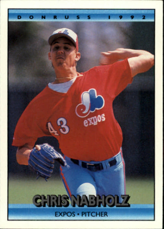 1992 Donruss Baseball #170 Chris Nabholz  Montreal Expos  Image 1