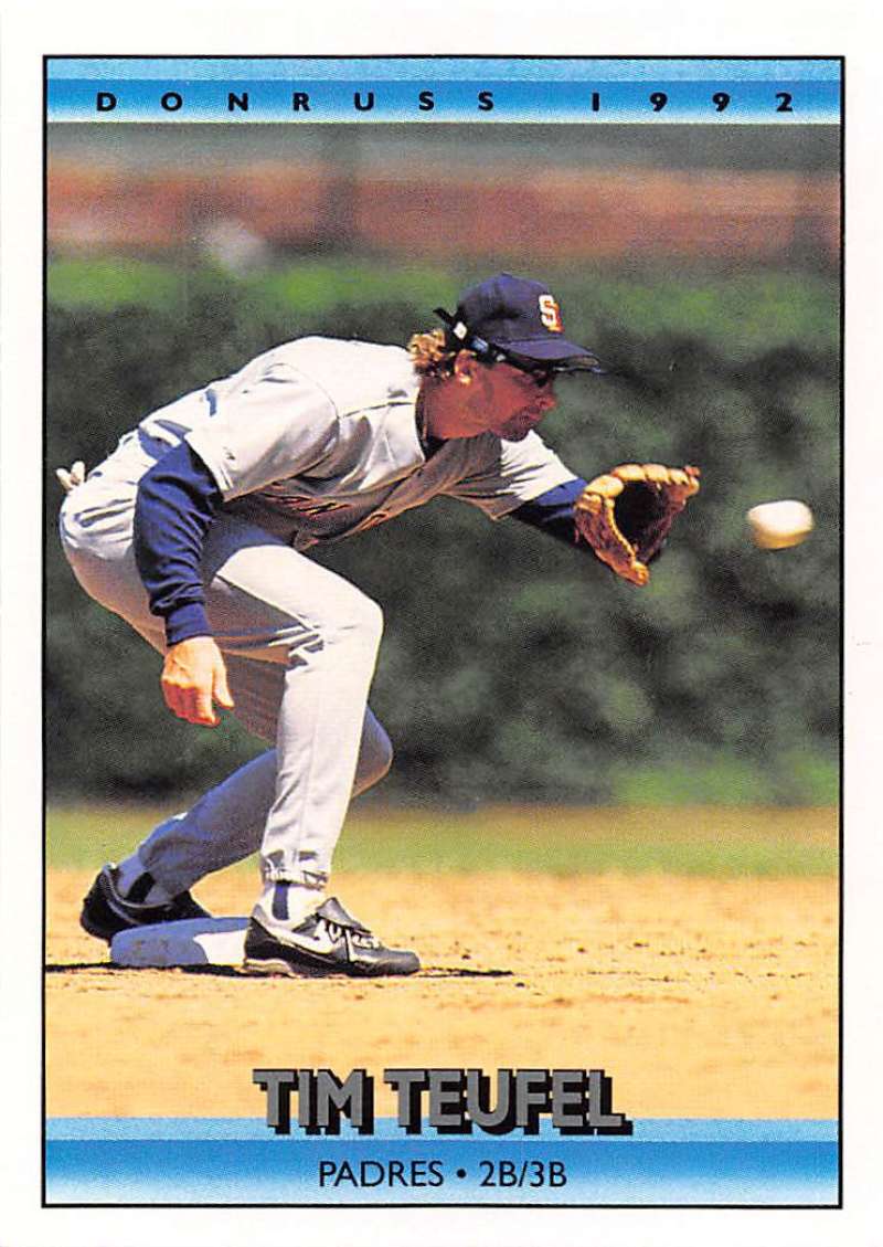 1992 Donruss Baseball #171 Tim Teufel San Diego Padres Image 1