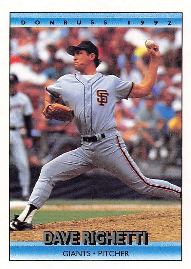 1992 Donruss Baseball #174 Dave Righetti San Francisco Giants Image 1