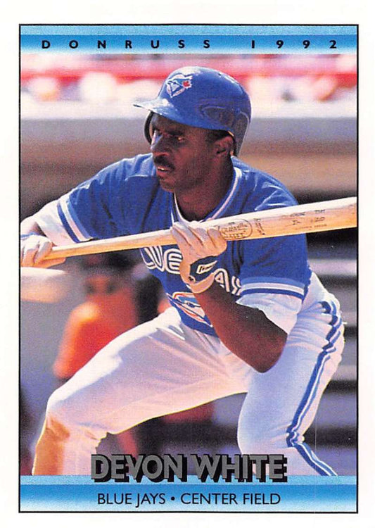 1992 Donruss Baseball #180 Devon White  Toronto Blue Jays  Image 1