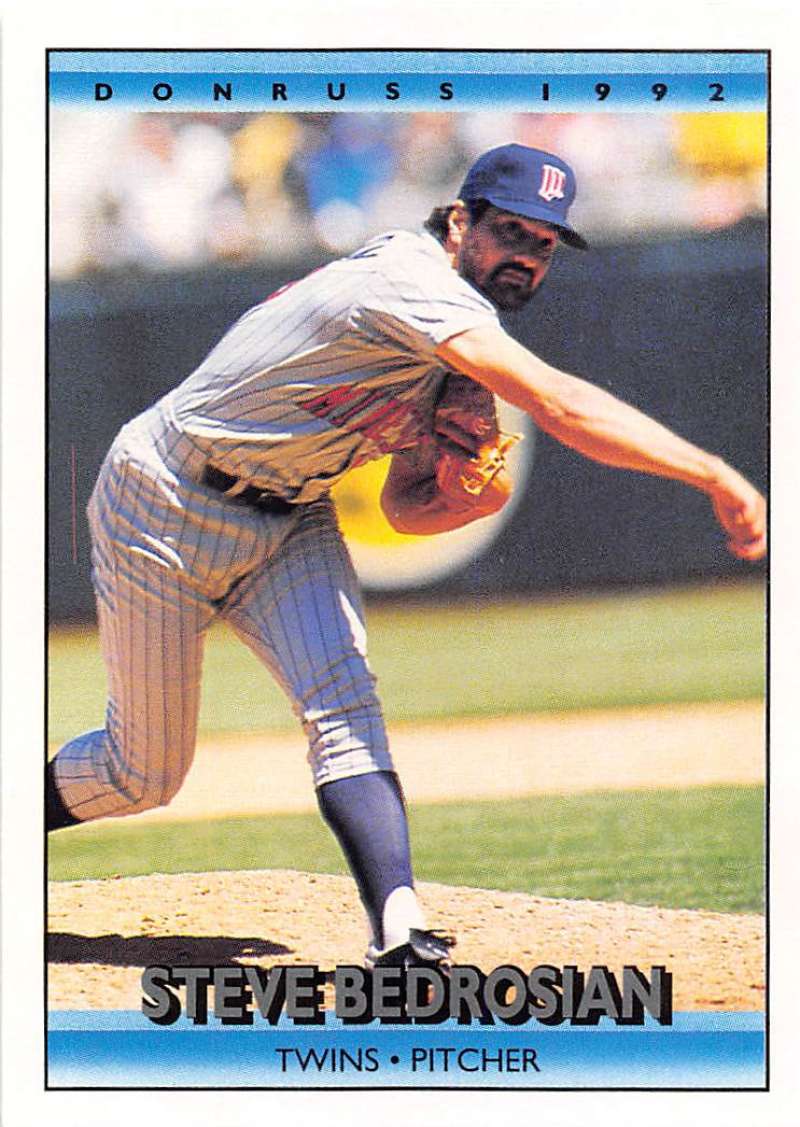 1992 Donruss Baseball #184 Steve Bedrosian Minnesota Twins Image 1